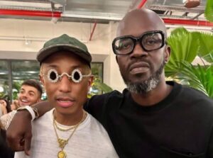 Black Coffee at Pharrell Williams' first Louis Vuitton show (Video)