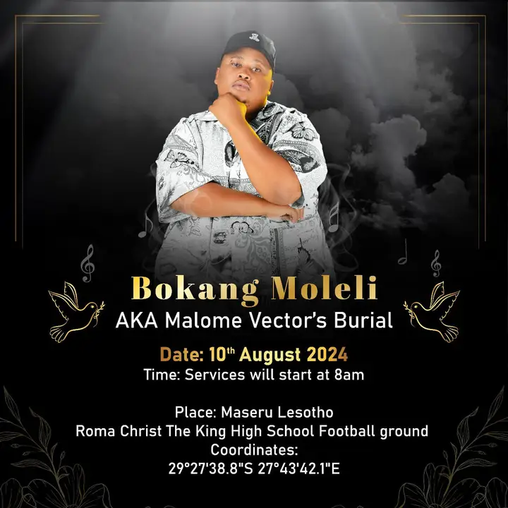 Malome Vector's Memorial and Burial Dates Revealed